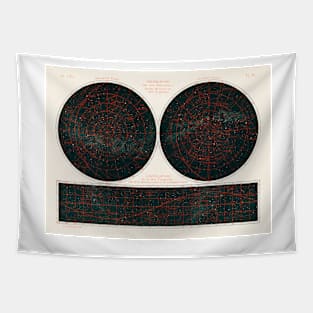 19th Century Constellations over the Two Hemispheres Tapestry