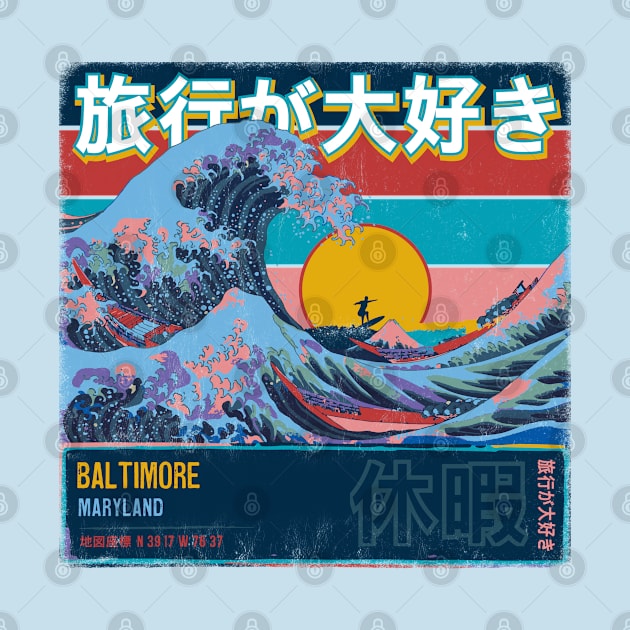 Baltimore, Maryland, United States of America, Japanese Wave Travel by MapYourWorld