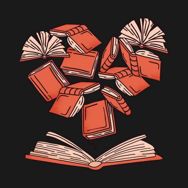 Disover Heart of Books - Book Lover - T-Shirt