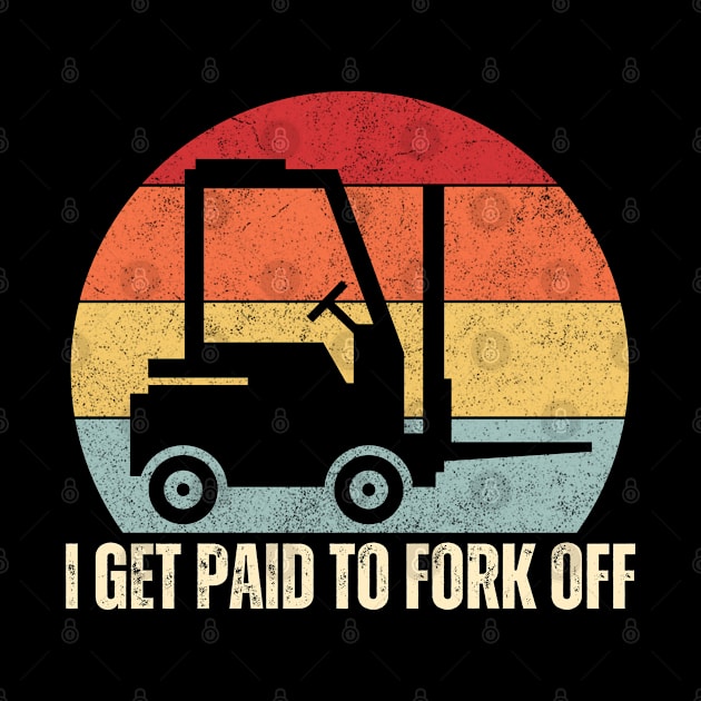 Retro Sunset Forklift Truck Operator Jokes by JB.Collection