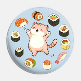 Sushi Cat Delight Pin