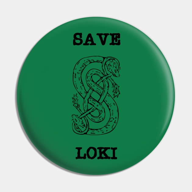 Save Loki Pin by LuckyRoxanne