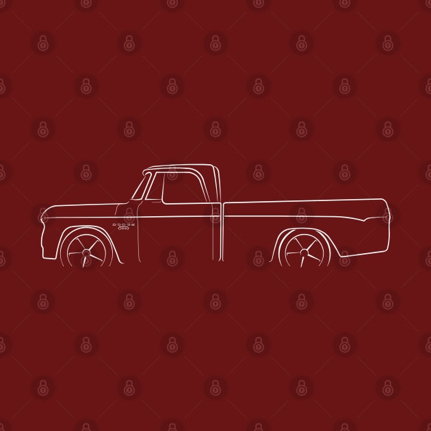 1965 Dodge D100 Sweptline - profile stencil, white by mal_photography