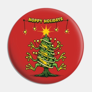 Hoppy Holidays Frogs Pin