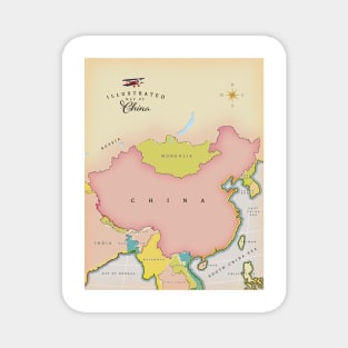 Illustrated map of China Magnet