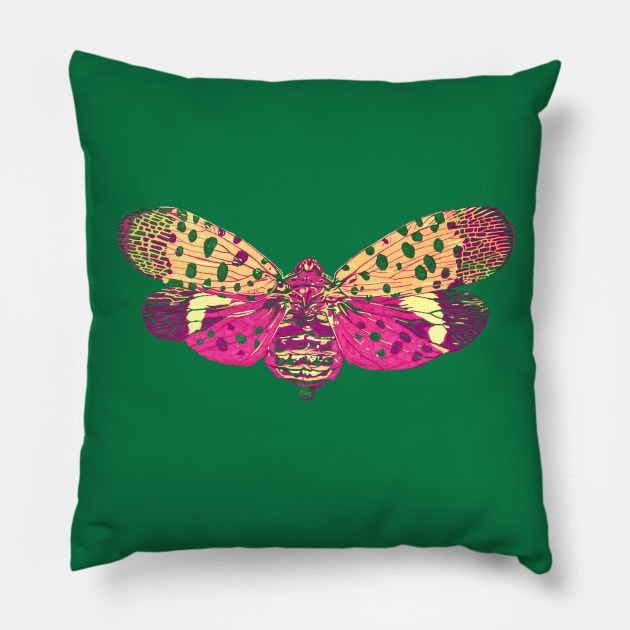 Spotted Lantern Bug Pillow by RaLiz