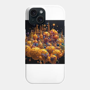 Yellow bubbled city Phone Case