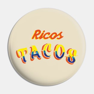 Ricos tacos authentic Mexican food calligraphy font lettering banner taquería rótulo Pin