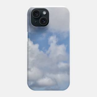 Blue sky with white clouds Phone Case