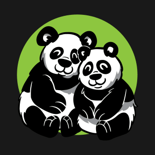 Cute Panda Pair T-Shirt