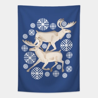 White reindeer Tapestry