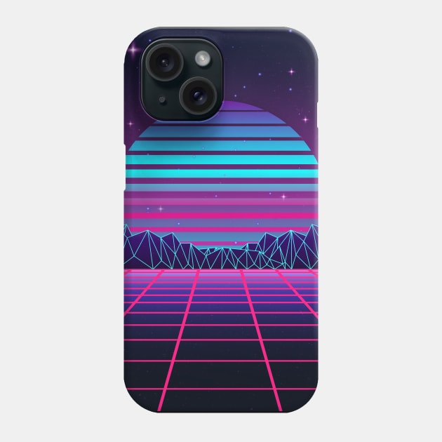 Spectacular Sunset Synthwave Phone Case by edmproject