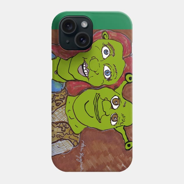 Shrek and Princess Fiona Phone Case by TheArtQueenOfMichigan 