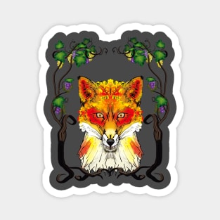 Dignified Fox and Grapes Magnet