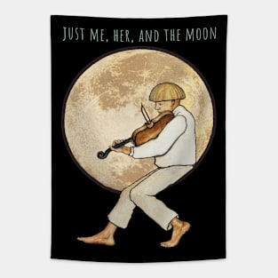 Vintage Full Moon Night Tapestry