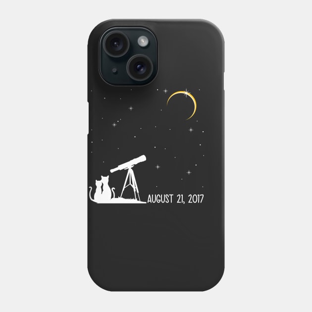 Solar Eclipse 2017 Cats Picnic Phone Case by Bricke