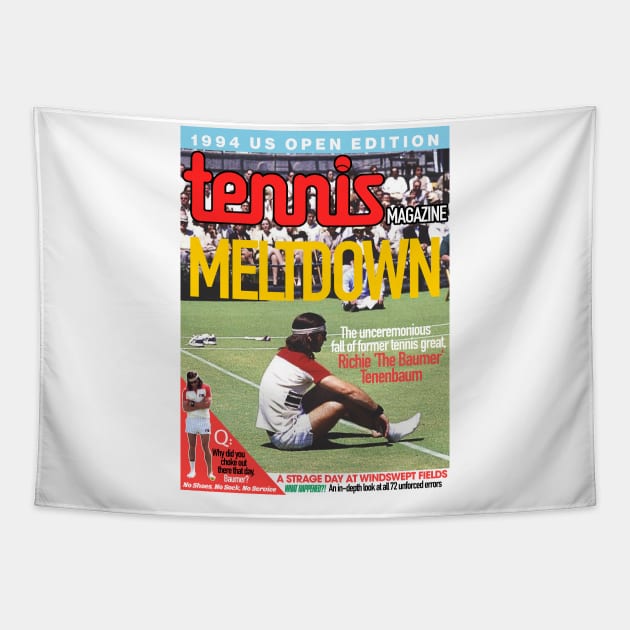 Richie 'The Baumer' Tenenbaum's Meltdown Magazine Cover Tapestry by darklordpug