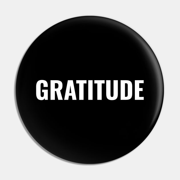 Gratitude with Square Pin by OptiVibe Wear