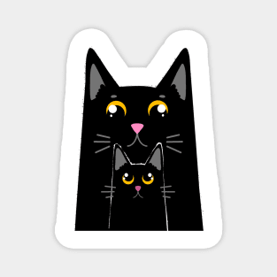 Daddy Cat and baby Cat Magnet