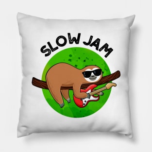 Slow Jam Funny Music Animal Pun Pillow