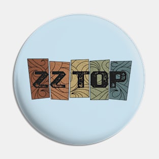 ZZ Top Retro Pattern Pin