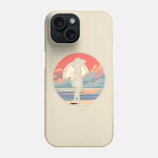 Girl walking on the shore Phone Case