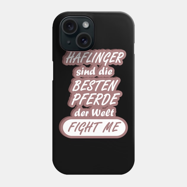 Haflinger Pfererasse Hengst Stute Reitstall Trab Phone Case by FindYourFavouriteDesign