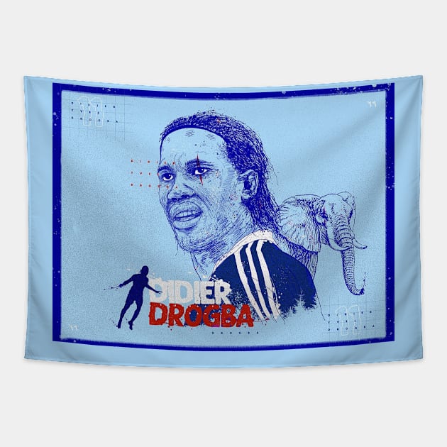 Didier Drogba Tapestry by Mr.Donkey