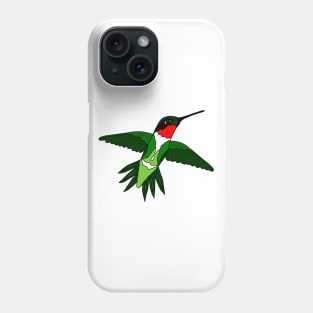 Colorful Ruby-Throated Hummingbird Phone Case