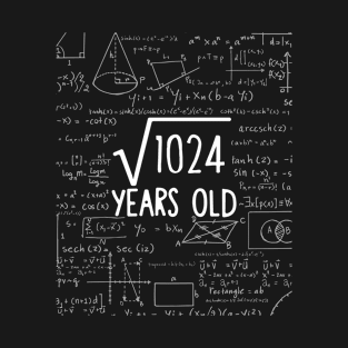 Square Root of 1024: 32th Birthday 32 Years Old T-Shirt T-Shirt