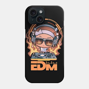 EDM Rose DJ Tee! Orange/Rose Phone Case