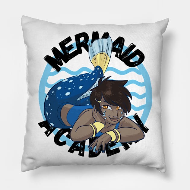 Mermaid Academy Black Mermaid Perfect Gift for Mermaid and Siren lovers Representation is Important Pillow by nathalieaynie