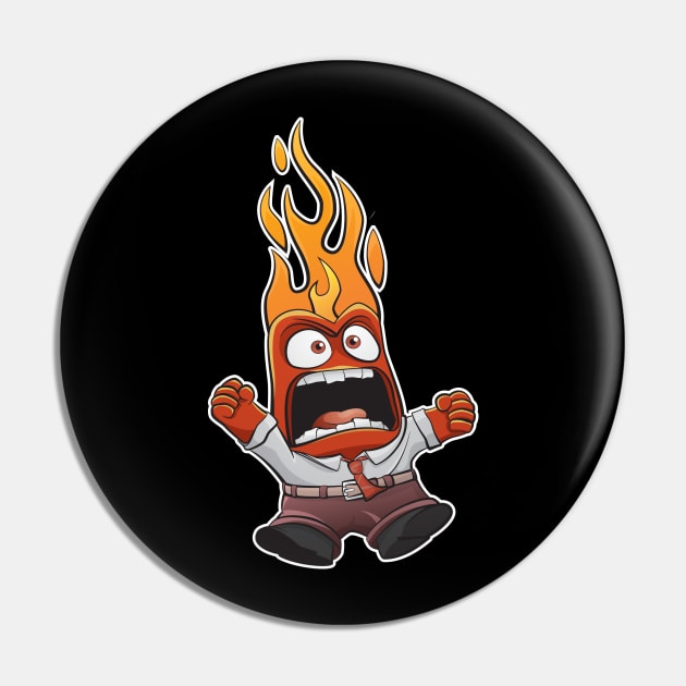 Anger T-shit Pin by casbuijsman