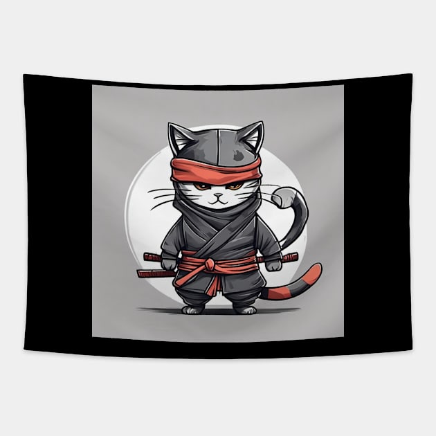 ninja kitten Tapestry by OWLS store