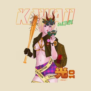 KAWAII CULTURE - AKARI; Masked Mischief with a heart of Gold T-Shirt