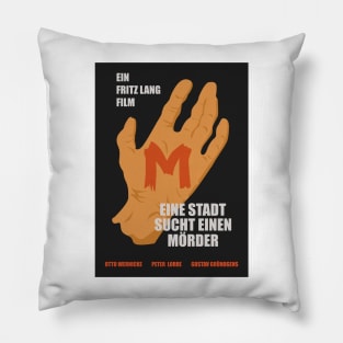 The Mark of M: Tribute to Fritz Lang's Masterpiece - Iconic Hand Design Pillow