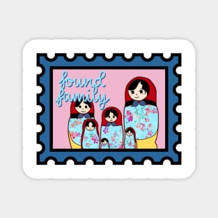 Found Family Postage Stamp Magnet