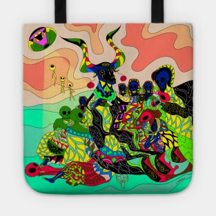 deadly canvas, the coven witch in mandala ecopop Tote