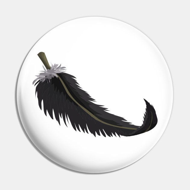 Minimal Feather Design Pin by hldesign