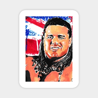 BRITISH BULLDOG DAVEY BOY SMITH WWE WWF painting Magnet