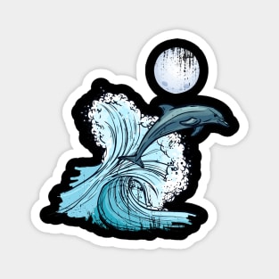 Tie Dye Dolphin Magnet