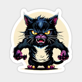 Angry Cat Monster Magnet