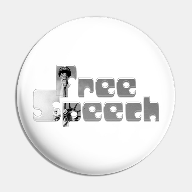 Free Speech Pin by afternoontees