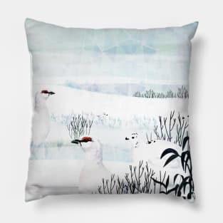 Winter birds Pillow