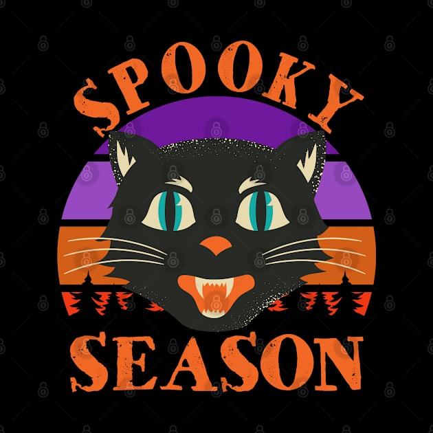 Spooky Season Halloween Black Cat by CultTees