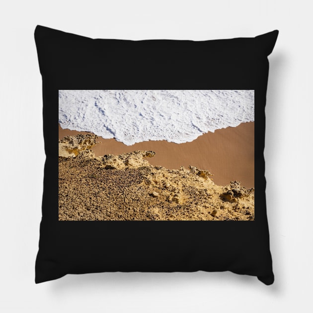 Orange and white beach, Australia. Pillow by sma1050