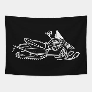 Stylish Snowmobile Tapestry