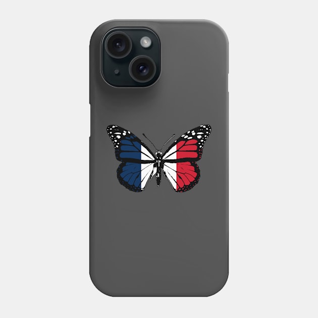 France Monarch Butterfly Flag of France To Celebrate Bastille Day National Day of France Country Phone Case by Mochabonk