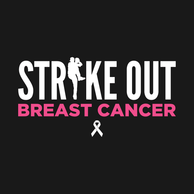 Strike Out Breast Cancer Awareness Fight Baseball by oskibunde