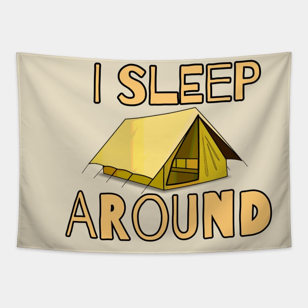 Camping t-shirt designs Tapestry by Coreoceanart